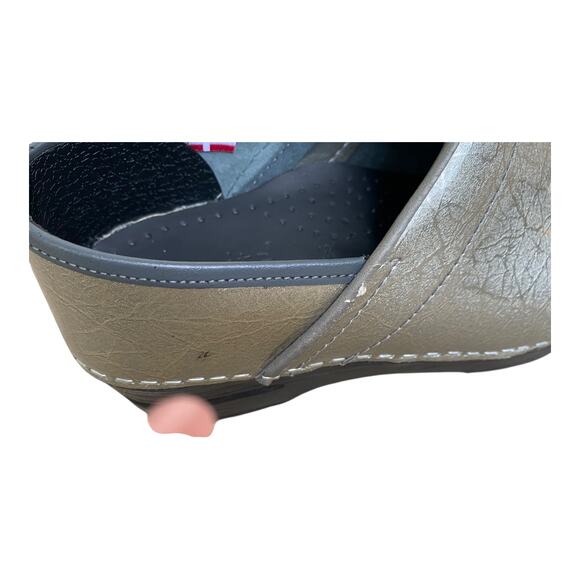 Sanita Professional Metallic Silver Patent Leather Womens Work EU 35 US 4 - Picture 13 of 16